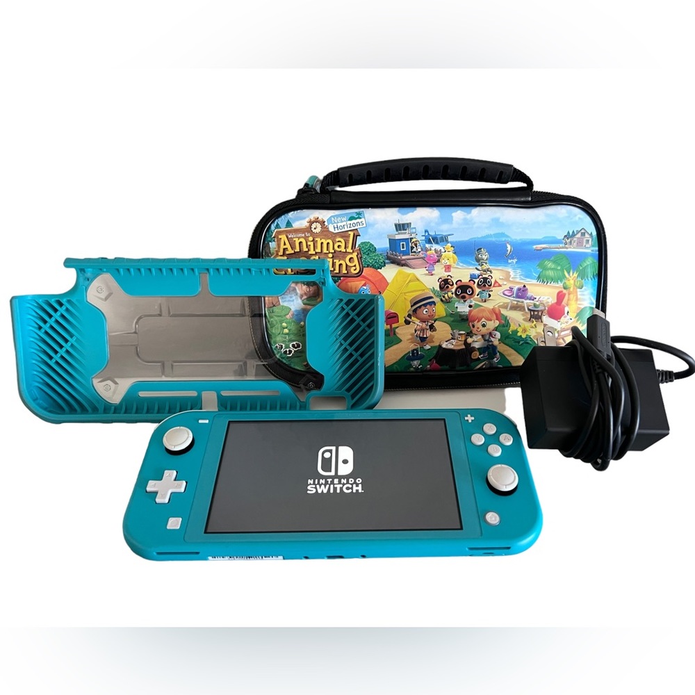Nintendo switch lite console and two cases